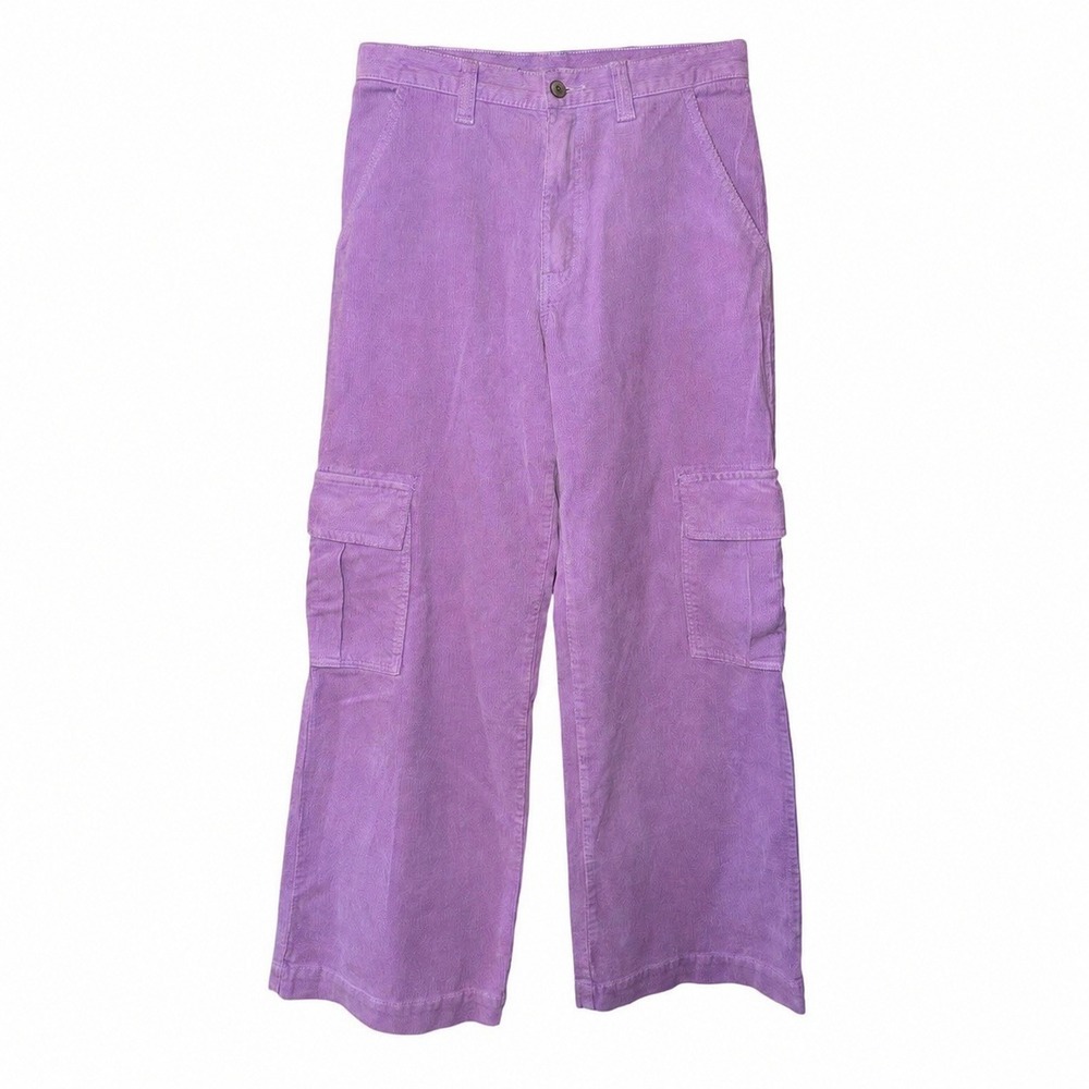 John Galt Corduroy Cargo Pants Lavender Wide Leg Y2K‎ NEW